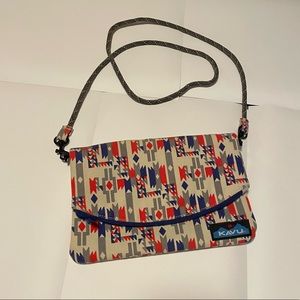 Kavu cross-body bag with card sleeves and 2 zipper compartments